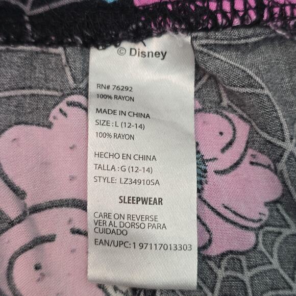 Disney Sleepwear Shorts Womens Large Jack Skellington Pastel Floral Halloween - Picture 3 of 9